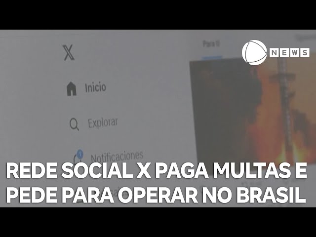 ⁣Rede social X paga multas e pede ao STF para voltar a operar no Brasil