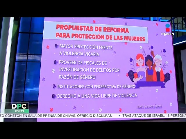 ⁣Claudia Sheinbaum informa sobre 11 reformas para la protección de las mujeres