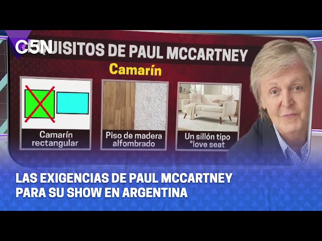 ⁣Las EXIGENCIAS de PAUL MCCARTNEY para su SHOW en ARGENTINA