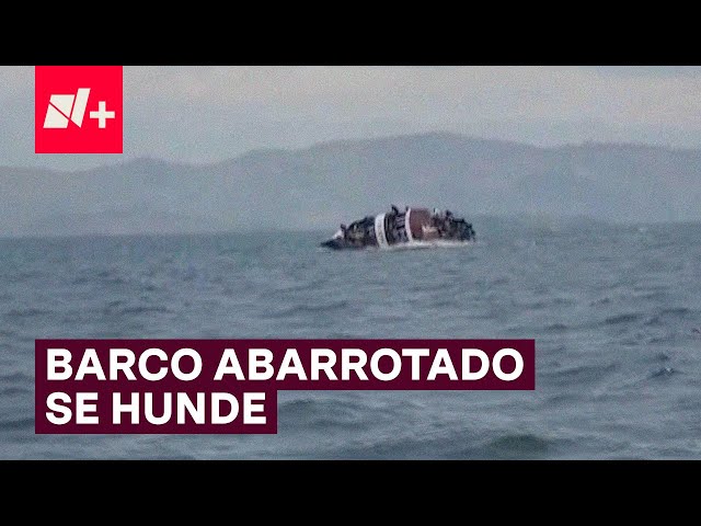 ⁣Barco abarrotado se hunde en lago de África Central - N+