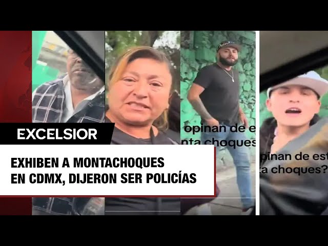 ⁣Exhiben a montachoques en CDMX, dijeron ser Policías de Investigación