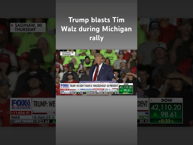 ⁣‘I DON’T THINK SO’: Trump calls out Tim Walz for calling himself a ‘knucklehead’ #shorts