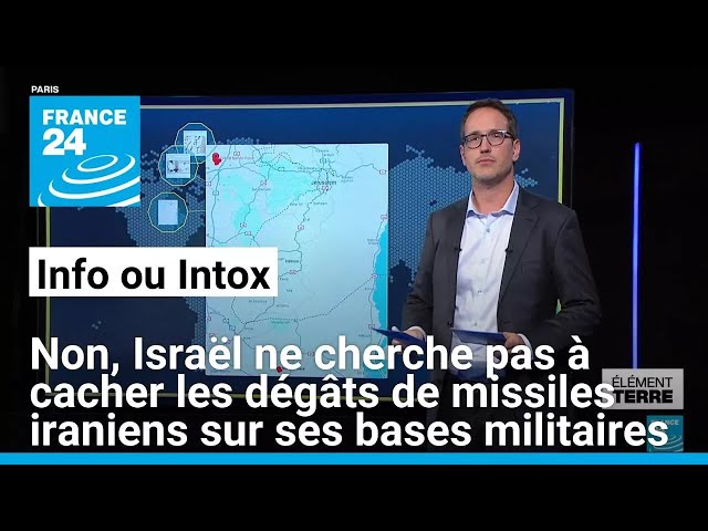 ⁣Non, Israël ne cherche pas à cacher les dégâts de missiles iraniens sur ses bases militaires