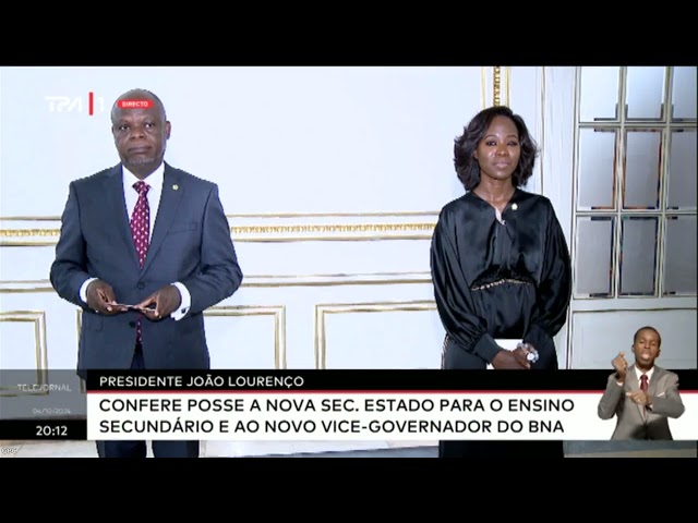 ⁣Presidente João Lourenço confere posse a nova Sec. Estado para o Ensino Secundário...