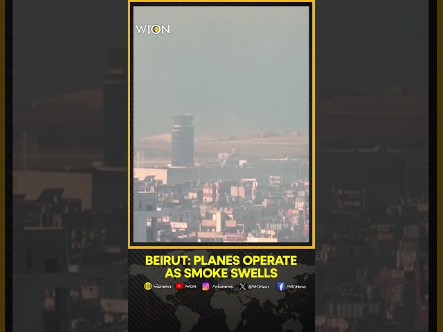 ⁣Beirut Airport Remains Operational Despite Billowing Smoke Nearby | WION Shorts