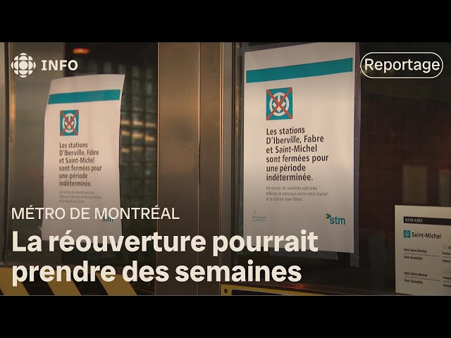 ⁣Fermeture des trois stations à l’est de Jean-Talon sur la ligne bleue du métro de Montréal