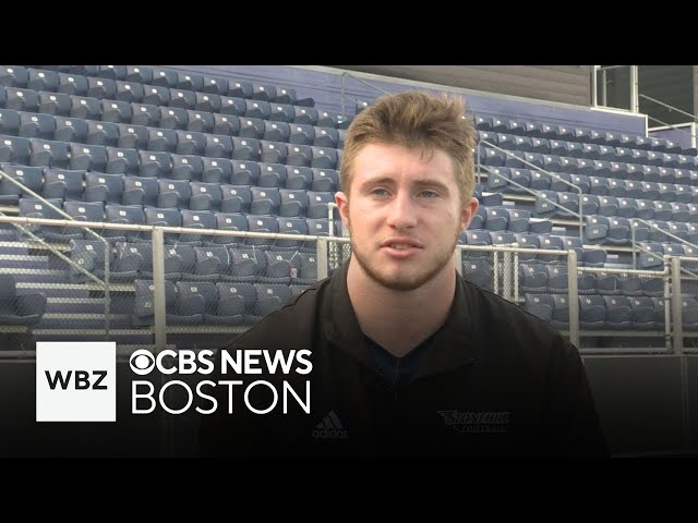 ⁣Stonehill College football player nationally recognized for his dedication to helping others