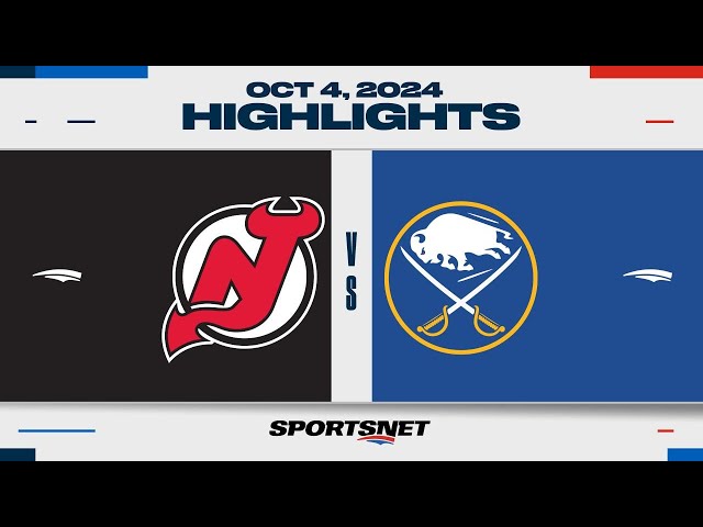 ⁣NHL Global Series Highlights | Devils vs. Sabres - October 4, 2024