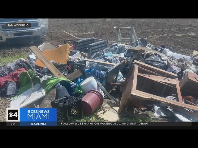 ⁣Miami-Dade farmers foot bill for illegal dumping near their property