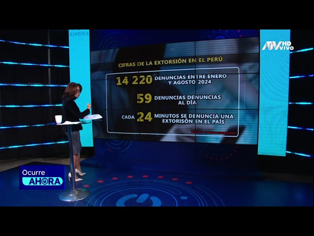 ⁣Extorsión en el Perúcada 24 minutos se realiza una denuncia