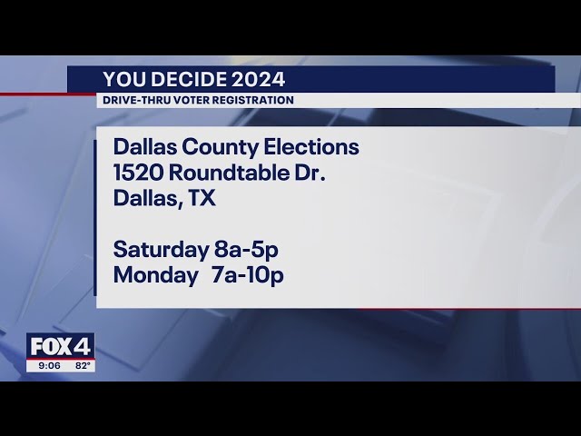 ⁣Dallas County makes one last push for voter registration before Monday's deadline