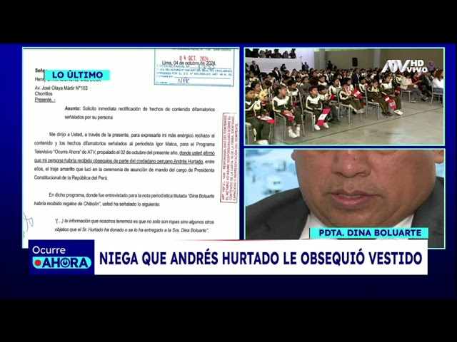 ⁣Dina Boluarte: esta es la carta notarial que le envió a Henry Shimabukuro para que se rectifique