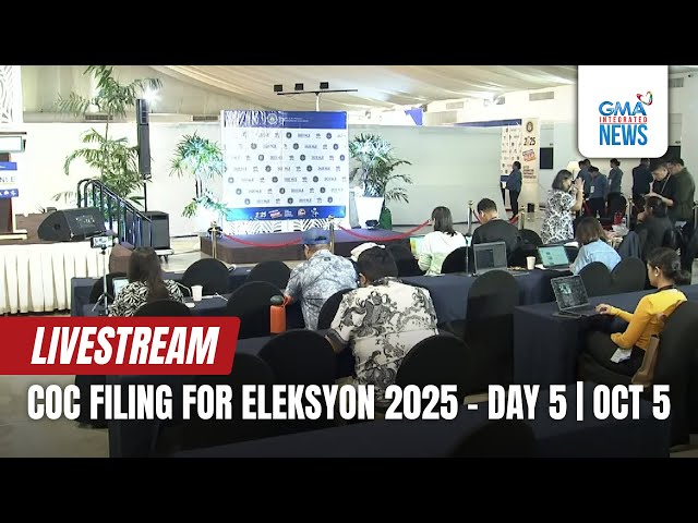 ⁣LIVE: COC filing for Eleksyon 2025 - Day 5 (Oct. 5, 2024)