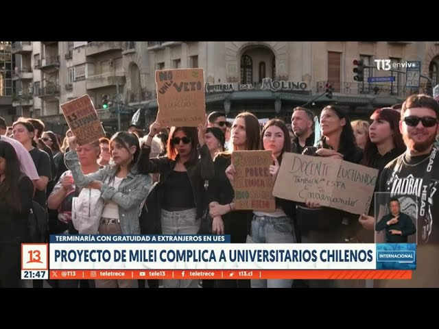 ⁣El nuevo proyecto de Javier Milei que complica a universitarios chilenos