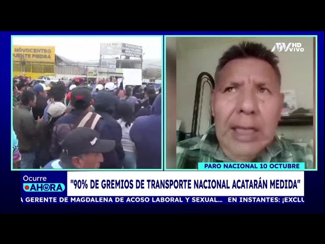 ⁣Gremio de transportistas anuncia paro a nivel nacional para este 10 de octubre