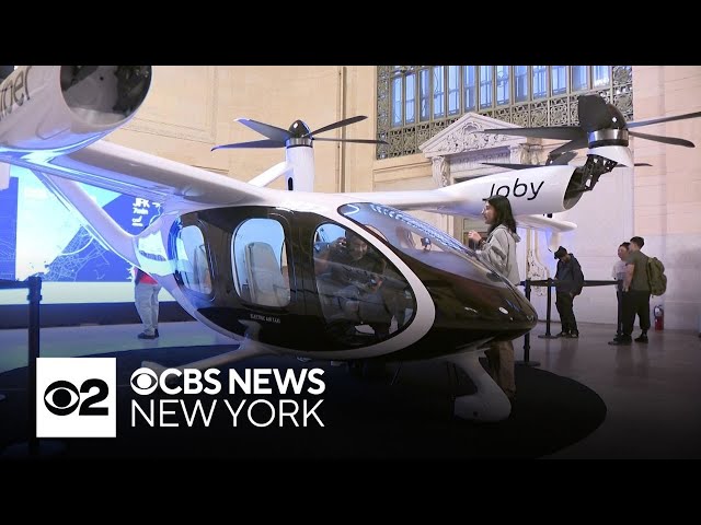 ⁣Joby Air Taxi on display at NYC's Grand Central Terminal