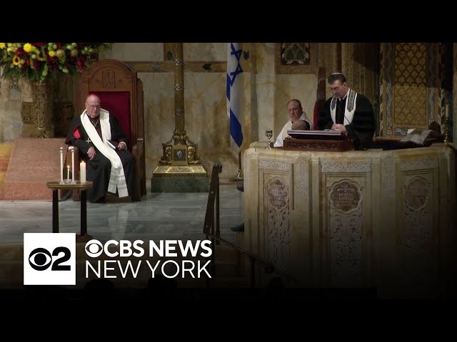 ⁣Timothy Cardinal Dolan attends interfaith Shabbat service at NYC's Temple Emanu-El