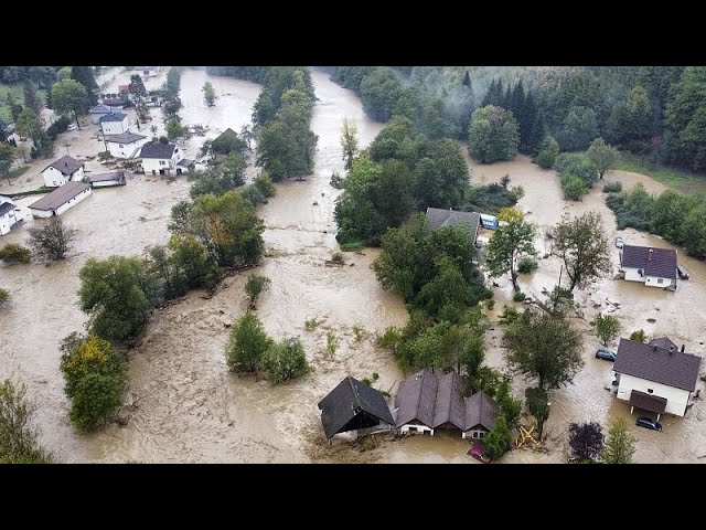 ⁣Bosnia declares state of emergency after at least 16 killed in flooding and landslides