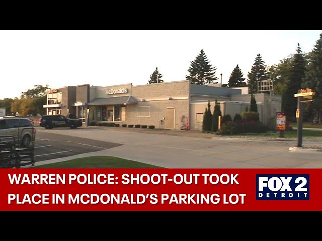 ⁣Warren police investigate shoot-out in McDonald's parking lot