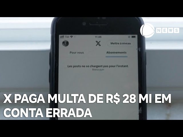 ⁣Multa do X é paga na conta errada; Moraes pede correção e mantém bloqueio