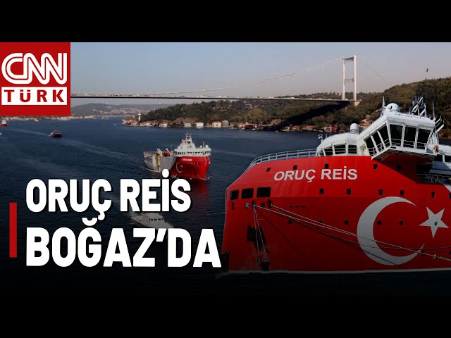 ⁣Oruç Reis İstanbul Boğazı'ndan Geçiyor! İşte O Anlar...