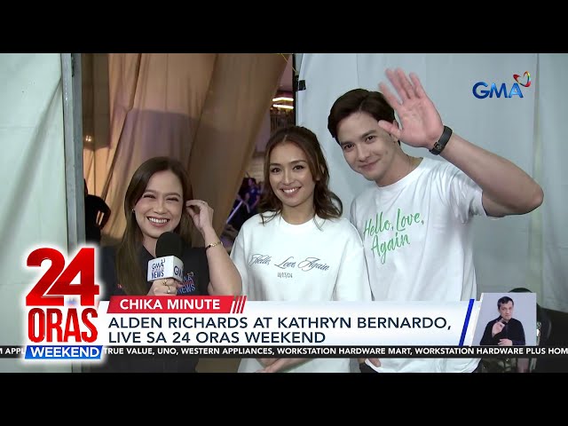 ⁣Alden Richards at Kathryn Bernardo, live sa 24 Oras Weekend | 24 Oras Weekend