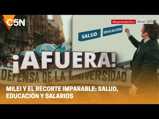 ⁣MILEI y el RECORTE IMPARABLE: SALUD, EDUCACIÓN y SALARIOS