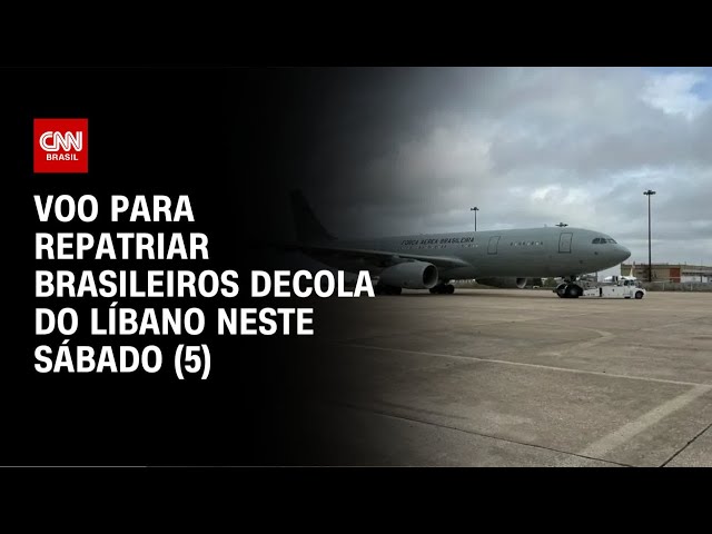 ⁣Voo para repatriar brasileiros decola do Líbano neste sábado (5) | AGORA CNN