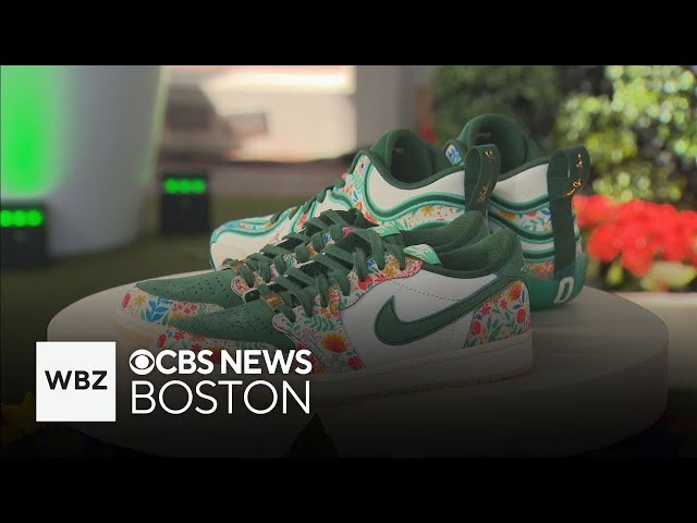 ⁣Crowds line up to get new limited edition Jayson Tatum sneakers in Boston