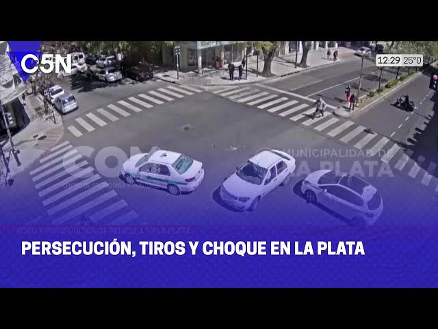 ⁣PERSECUCIÓN, TIROS y CHOQUES en LA PLATA