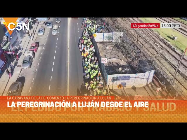 ⁣LA PEREGRINACIÓN A LUJÁN DESDE EL AIRE