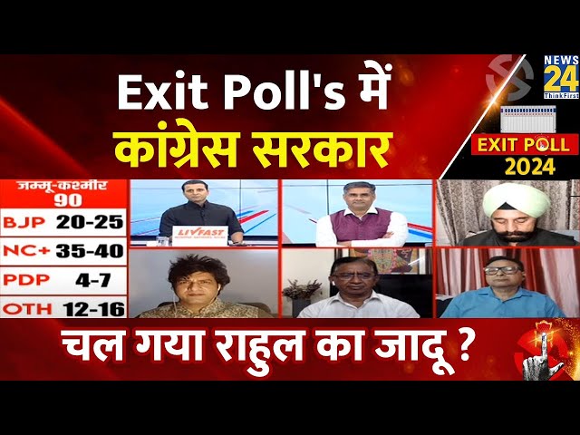 ⁣Exit Poll 2024 J&K, Haryana : Exit Poll's में Congress सरकार, Rahul Gandhi का चल गया जादू ?