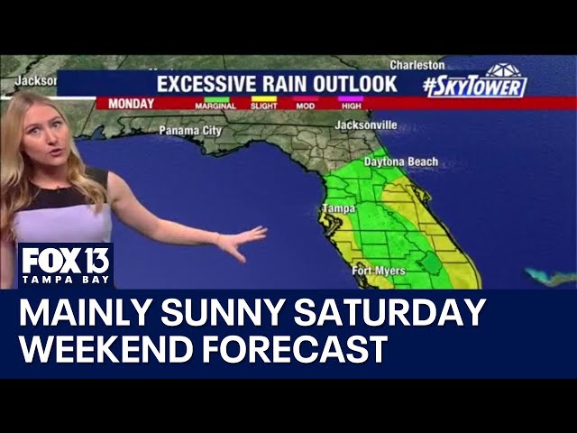 ⁣Tampa weather: Mainly sunny Saturday