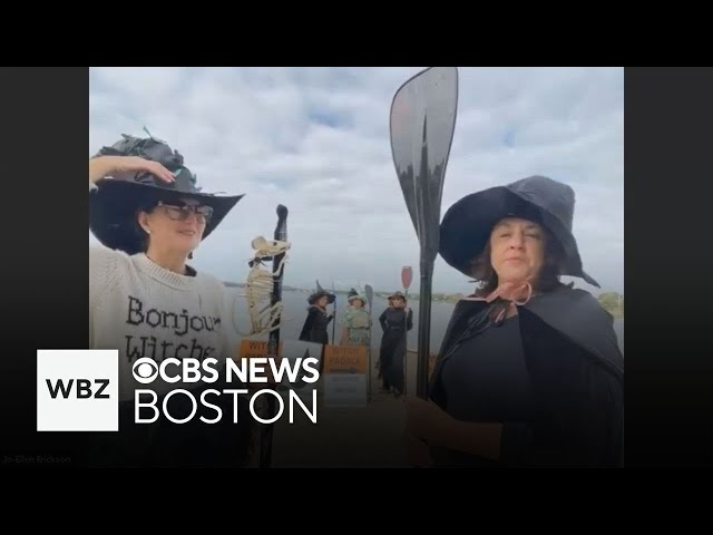 ⁣Paddleboarding witches hit the water on Cape Cod to raise money for a good cause