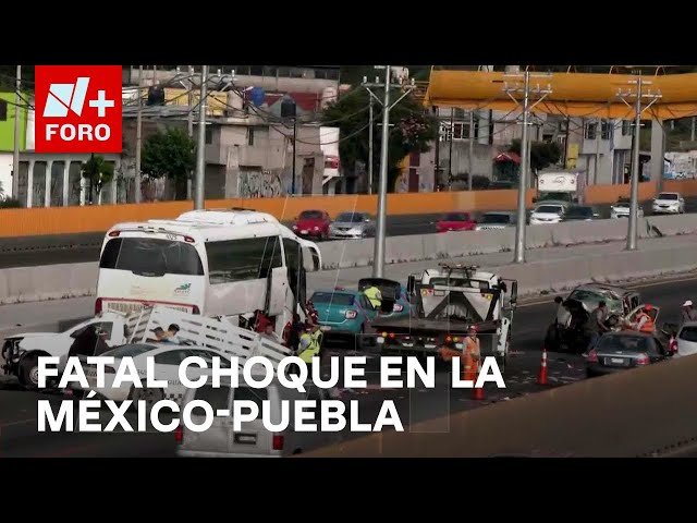 ⁣Muere una persona en accidente vehicular en la autopista México-Puebla - Sábados de N+ FORO