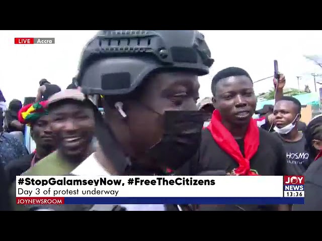 ⁣#StopGalamseyNow: Day 3 of protests underway