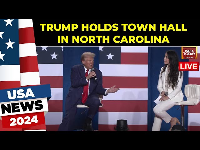 ⁣Donald Trump Town Hall LIVE From North Carolina | Trump Takes On Kamala Harris Over Illegal Migrants