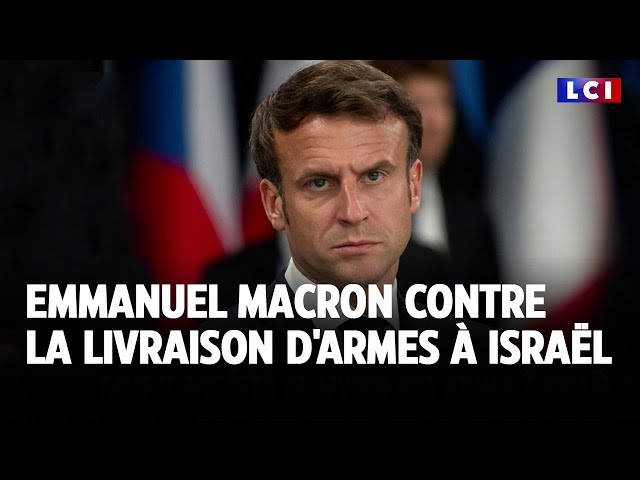 ⁣Emmanuel Macron contre la livraison d'armes à Israël