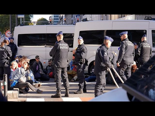 ⁣Greta Thunberg detained at fossil fuel subsidy protest in Brussels