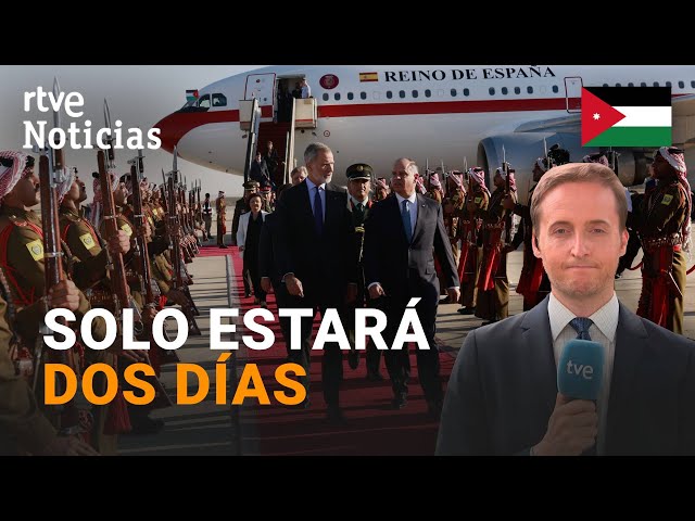 ⁣JORDANIA: FELIPE VI pide que el CONFLICTO en ORIENTE PRÓXIMO acabe "CUANTO ANTES" | RTVE N