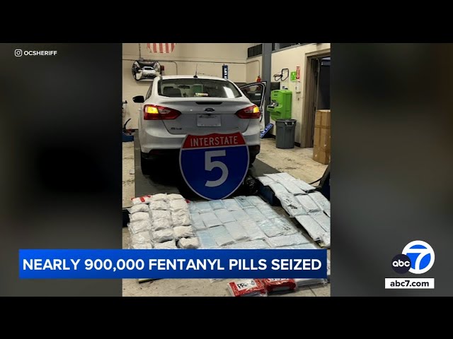 ⁣Nearly 900,000 fentanyl pills seized in Orange County