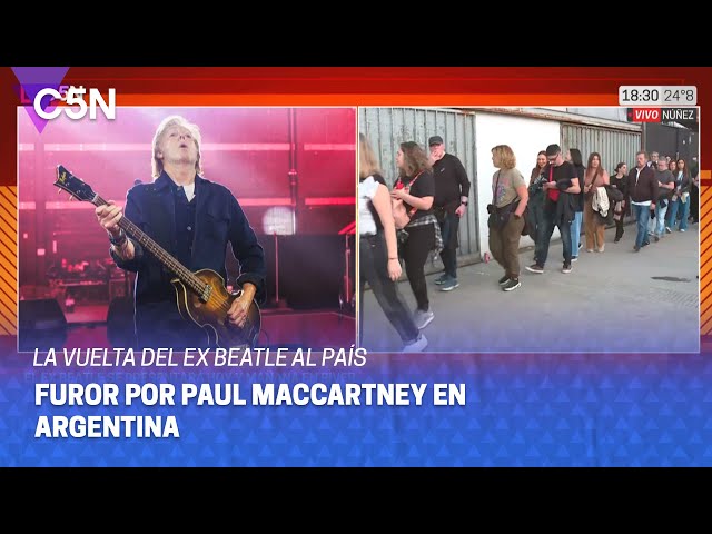 ⁣C5N en la previa del SHOW de PAUL MACCARTNEY en RIVER