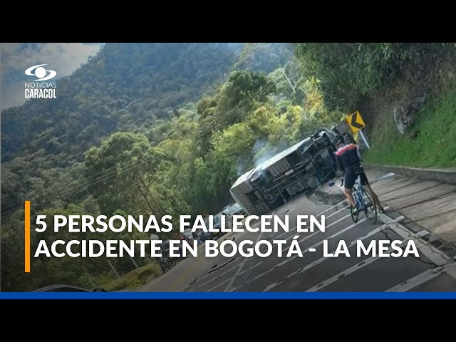 ⁣Una de las lesionadas en accidente Bogotá - La Mesa está bajo pronóstico reservado