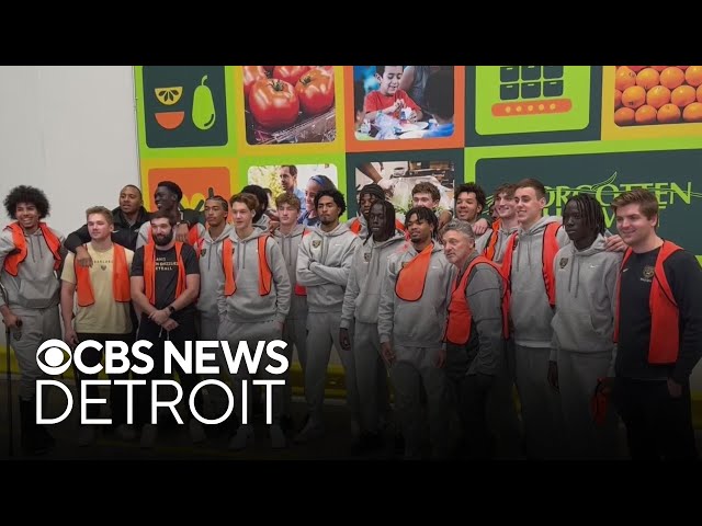 ⁣University of Michigan, Oakland University basketball teams unite to fight food insecurity