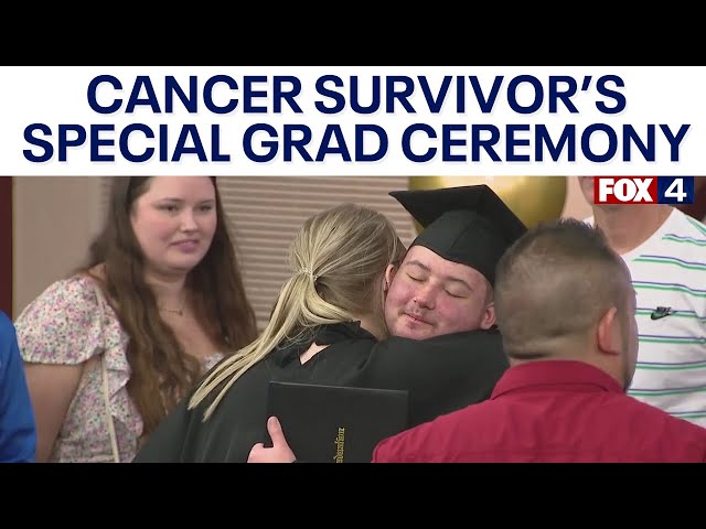 ⁣Cancer survivor gets special graduation ceremony at Medical City Children's Hospital