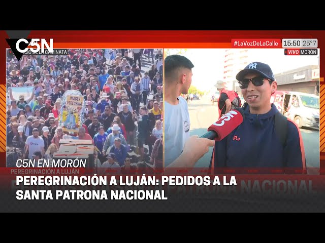 ⁣PEREGRINACIÓN a LUJÁN: los FIELES caminaron con PEDIDOS y AGRADECIMIENTOS