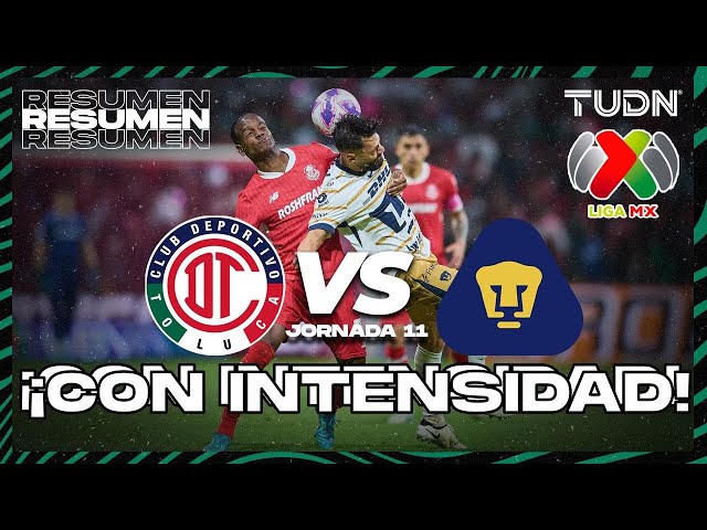 ⁣Resumen y goles | Toluca vsPumas | Liga Mx -AP2024 - J11 | TUDN