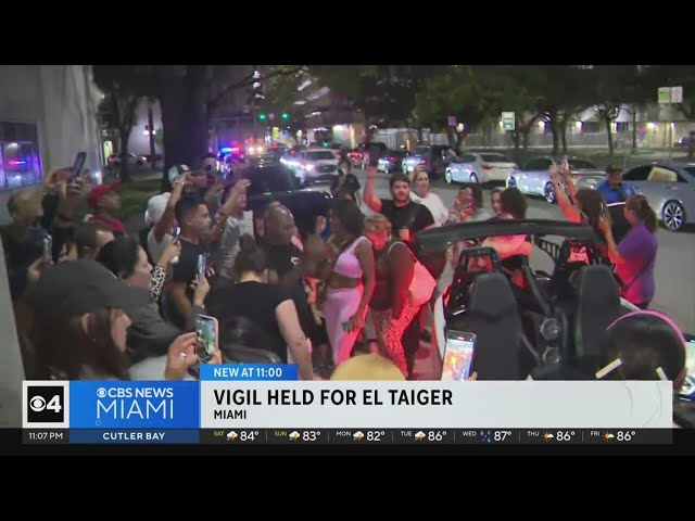 ⁣Vigil held for El Taiger in Miami