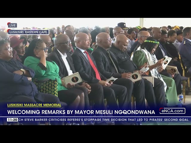 ⁣Lusikisiki Massacre Memorial | Welcoming remarks by Mayor Mesuli Ngqondwana