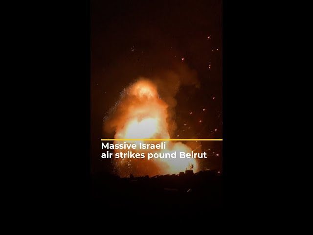 ⁣Massive Israeli air strikes pound Beirut | AJ #shorts